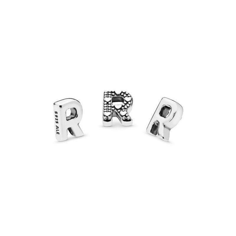 Pandora Australia Letter R Petite Locket Charm - Sterling Silver | SLKHEC629